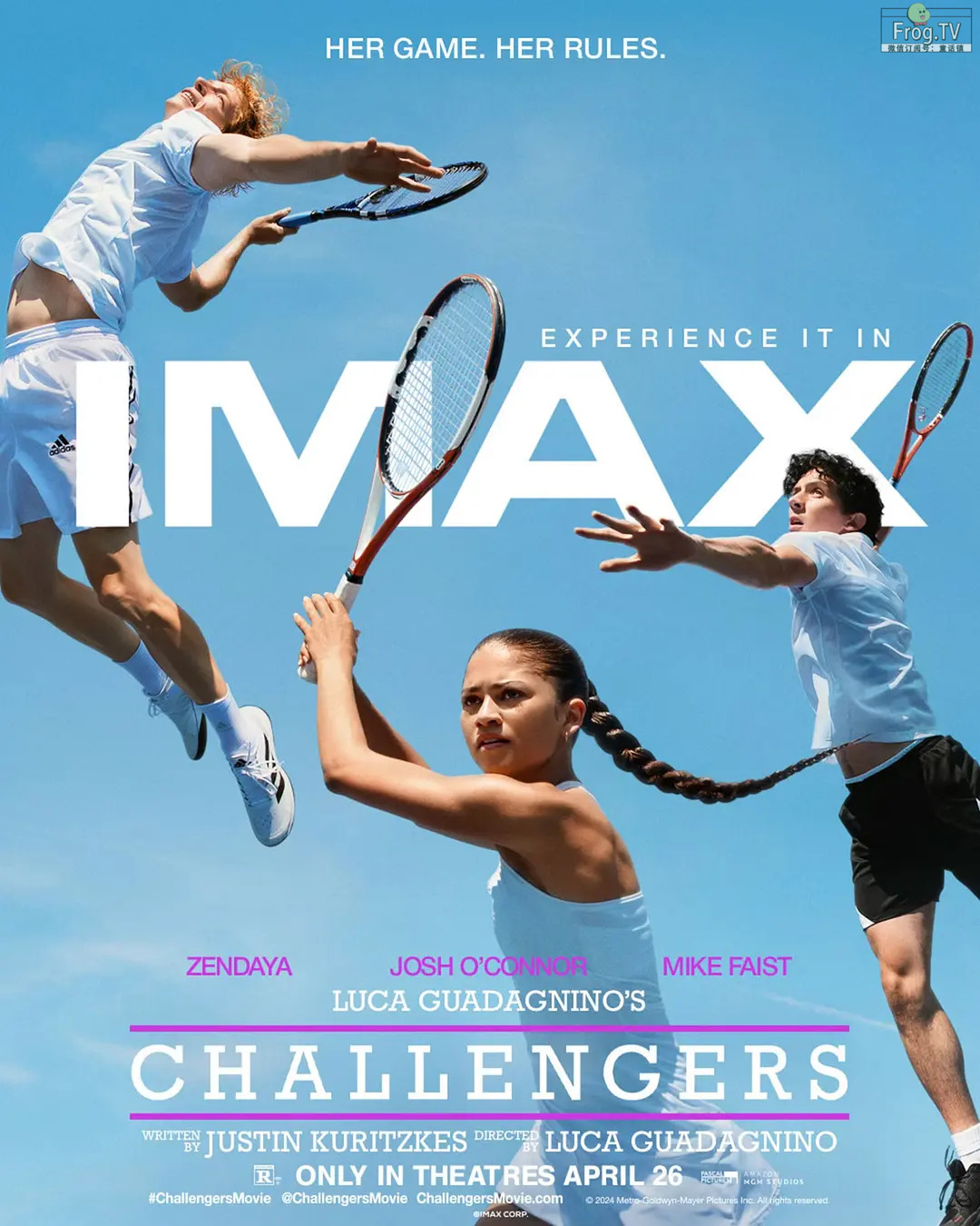 赞姐最新力作·性张力满满的三人行电影：挑战者 Challengers (2024)